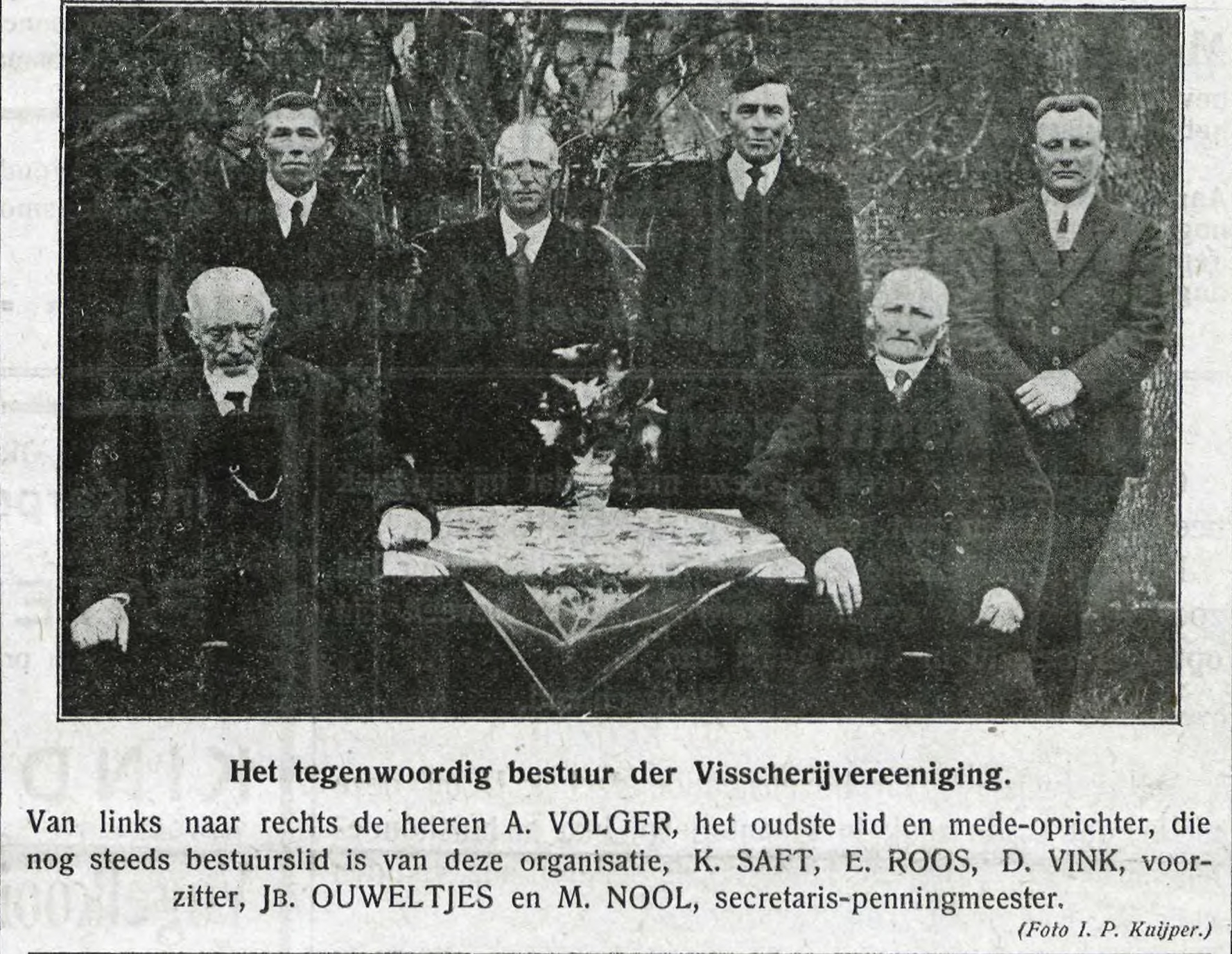 Jacob Ouweltjes deel uitmakend van het bestuur van Visscherijvereeniging Wormer en Jisp
